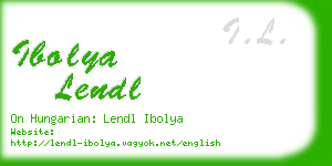 ibolya lendl business card